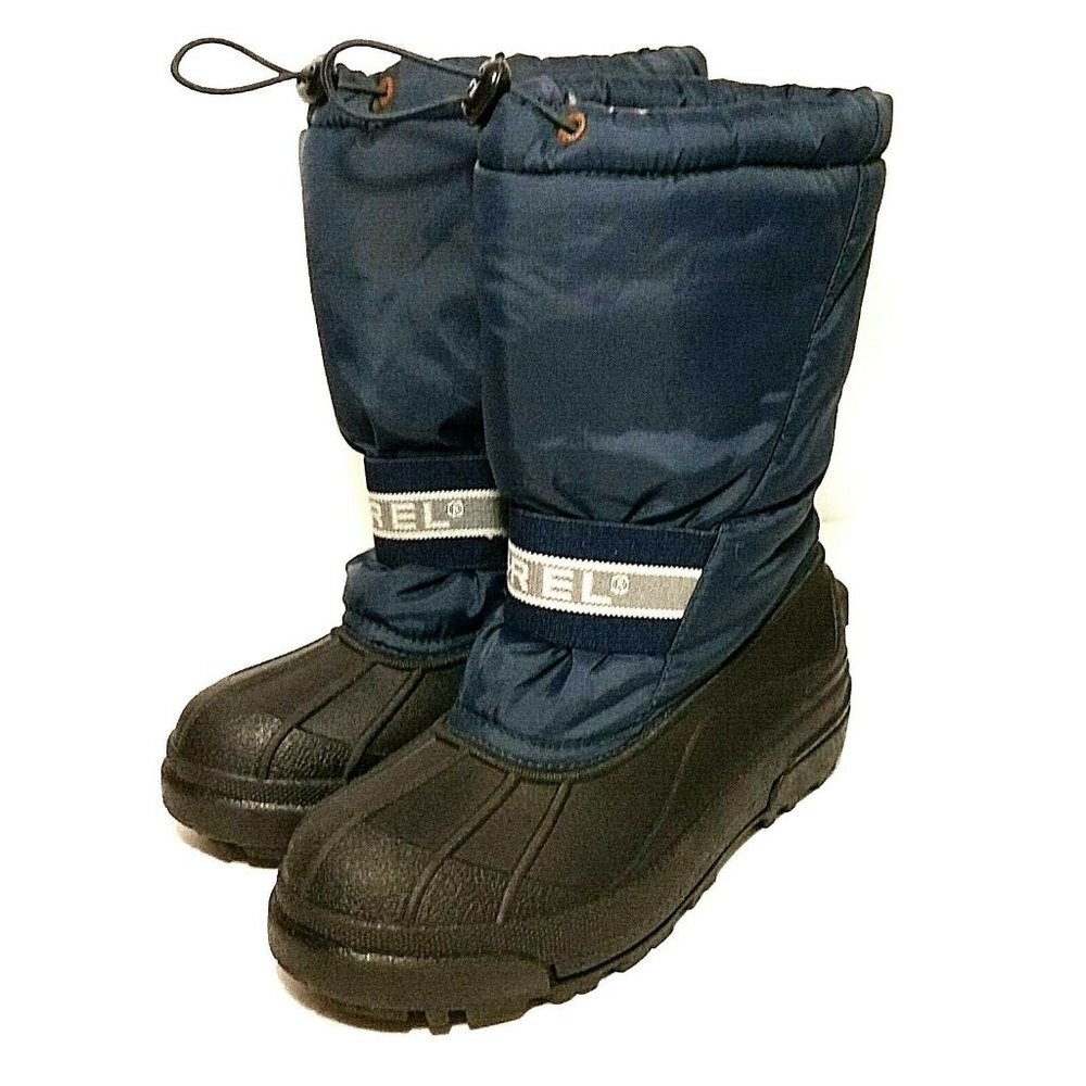 Vintage Sorel snowboots navy/black size 6 nylon